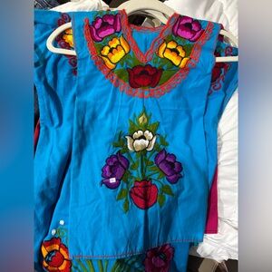 Colorful Embroidered Kids Dress